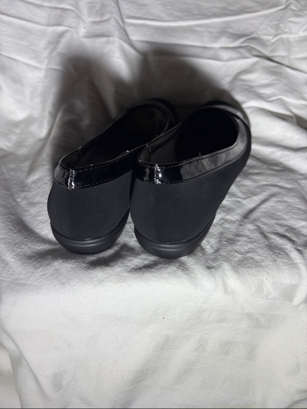 Life Stride Black Matte and Patent Trim Slip-On Flats - Picture 5 of 5